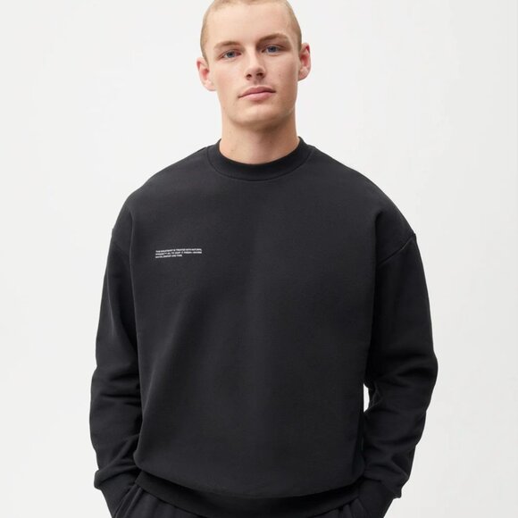 Pangaia Black Crewneck Sweatshirt - Picture 5 of 6